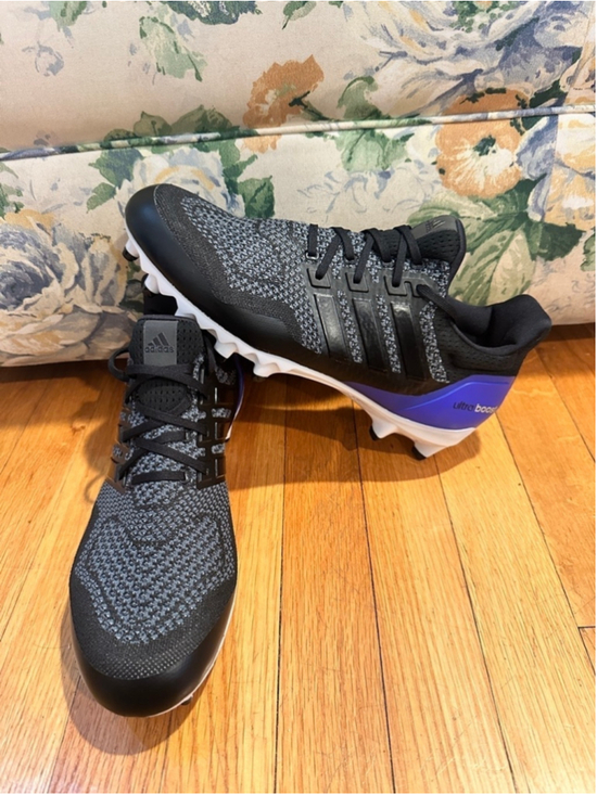 adidas Other - Adidas Ultraboost Football Cleats Black Blue Woven JP7410 Men's Size 11.5
